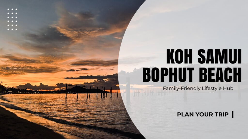 sunset at Bophut Beach on Koh Samui in Thailand