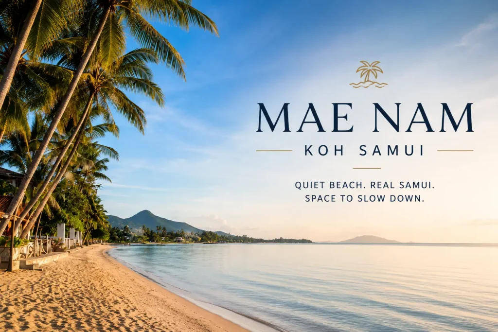 quiet beach on Koh Samui - Mae Nam